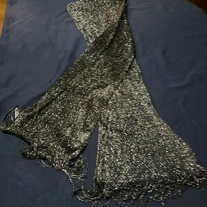 72 inch silver metallic scarf, great for evening wear
